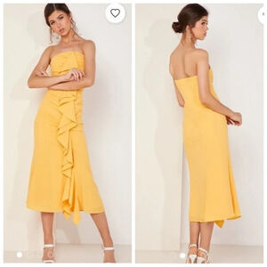 C/Meo Collective Vices Ruffle Midi Dress Marigold